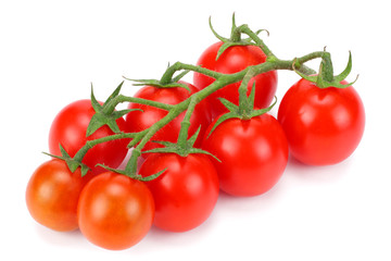 cherry tomatoes isolated on a white background