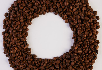 Roasted coffee beans frame