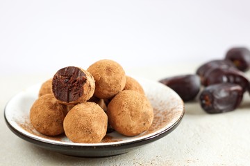 Handmade vegan date balls