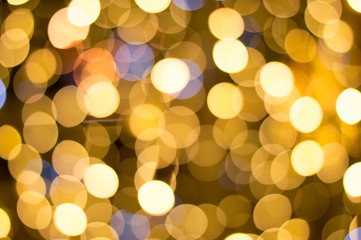 Yellow soft light bokeh abstract background.