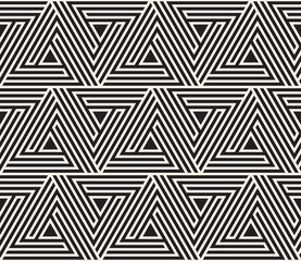 Vector seamless pattern. Modern stylish abstract texture. Repeating geometric tiling from striped elements..