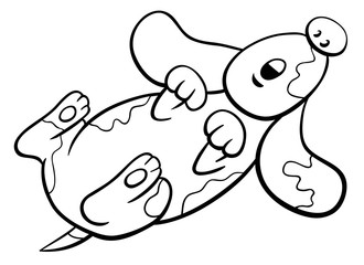 sleeping little puppy character coloring book