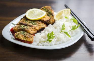 Fish in herbs seasoned