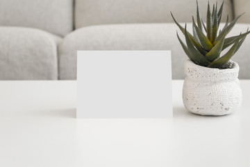 Horizontal Greeting Card Mockup Template