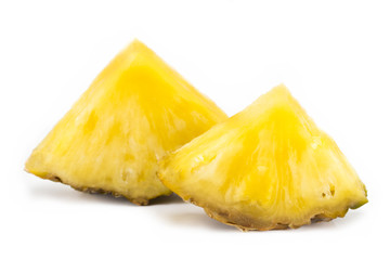 pineapple slice isolated on the white background