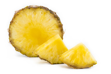 pineapple slice isolated on the white background