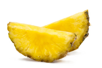 pineapple slice isolated on the white background