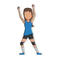 Woman voleyball player