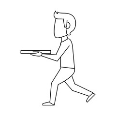 Pizza deliver cartoon