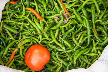 Vegetables on a market