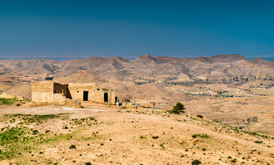 Landscape at Toujane, a Berber mountain village in southern Tunisia
