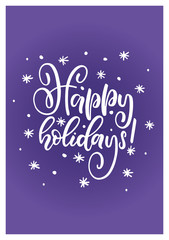 Merry christmas calligraphy quote. Hand drawn vector text for design greeting cards, photo overlays, gifts, digital greetings, prints, posters. Happy holidays.