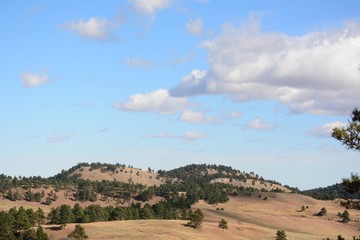 Obraz premium Rolling hills on a cloudy day