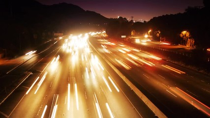 Night traffic timelapse
