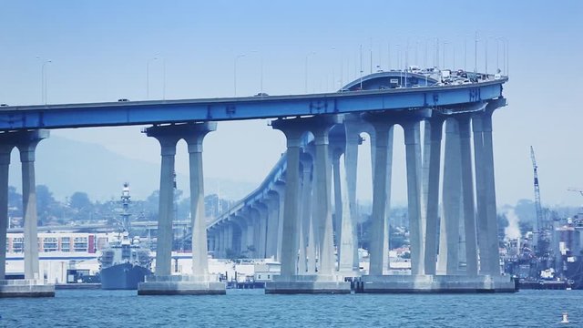 Traffic on Coronado Bridge, San Diego