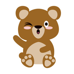 Fototapeta premium Bear cute cartoon