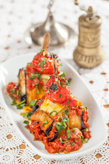 Eggplant potato tomato stew