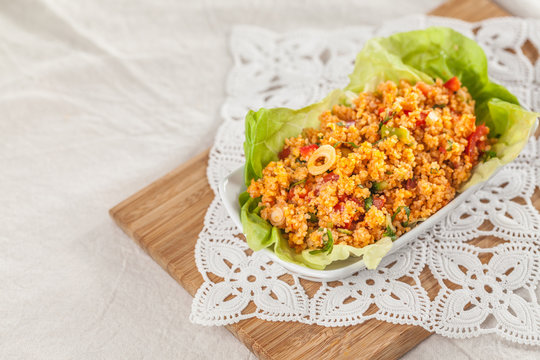 T&uuml;rkisch Salat Kisir in Teller