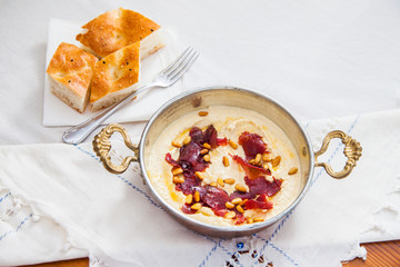 Oriental humus with bread