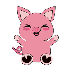 Cute pig cartoon