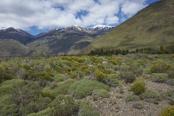 Fototapeta na wymiar Landscape of Valle Chacabuco in northern Patagonia, Chile