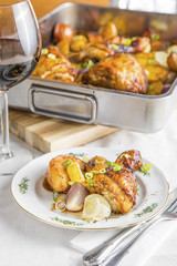 Baked chicken with potatoes