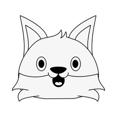 Cute fox cartoon