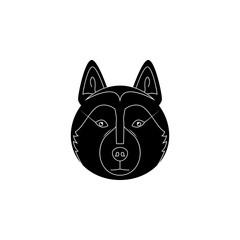 Alaskan Malamute face icon. Popular Breed of dogs element icon. Premium quality graphic design icon. Dog Signs and symbols collection icon for websites, web design, mobile app