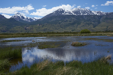Landscape of Valle Chacabuco in northern Patagonia, Chile