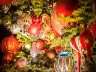 Fototapeta premium Christmas tree toys