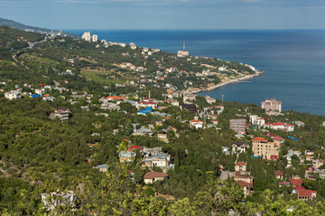Fototapeta na wymiar Coast of the Black Sea of Crimean Peninsula