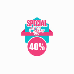 Special Offer 40% Vector Template Design