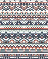 Seamless Ethnic pattern textures. Abstract Navajo geometric print.Rustic decorative ornament. Native American pattern. Gray and Orange colors