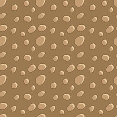 Seamless geometric pattern, many stone on brown background, stripes abstract template, vector illustration