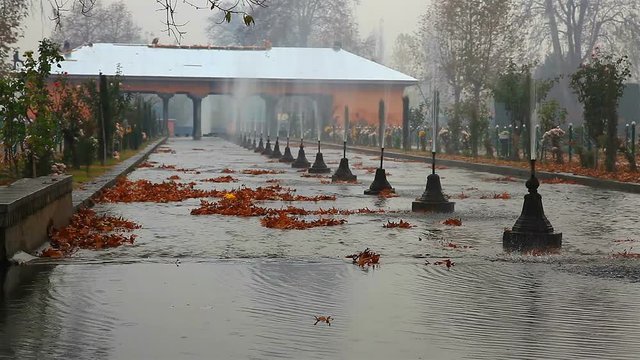 Shalimar Bagh of Srinagar in Kasmir, India, constructed in the Mughal era Persian architectural style