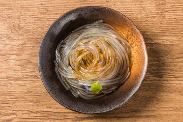葛きり　和スイーツ　kudzu starch noodles japanese dessert