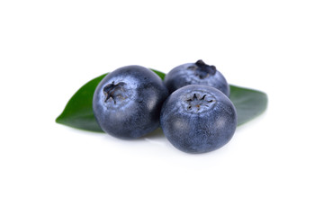 whole fresh blueberry on white background