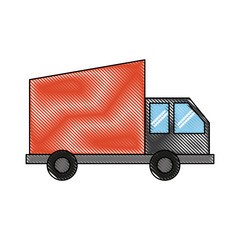 Cargo truck isolated