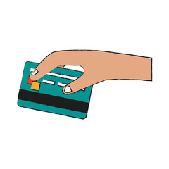 Hand with credit card