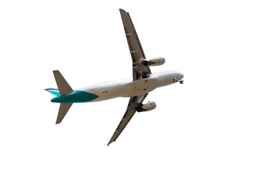 passenger airplane isolated on white background.
