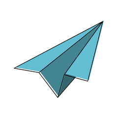 Paper plane isolated