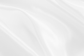 Obraz premium White fabric texture for background and design, beautiful pattern of silk or linen.