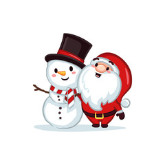 Christmas Vectors - Santa and Snowman
