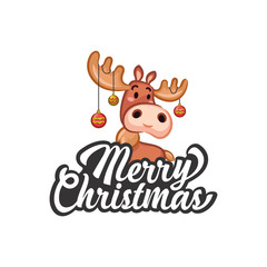 Christmas Vectors - Greeting with Moose