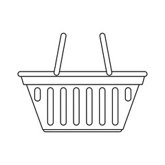 Shopping basket isolated