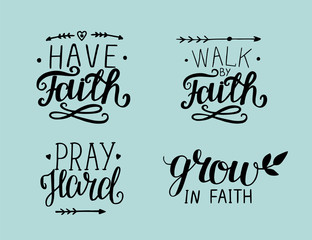 4 Hand lettering about faith
