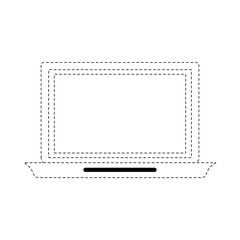 Laptop open isolated
