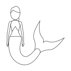 mermaid with  picked hairstyle  vector illustration