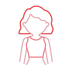 woman  with curly  hairstyle  vector illustration