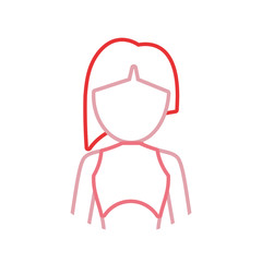 woman  with short  hairstyle  vector illustration
